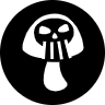 Icon of mushroom with skull on cap
